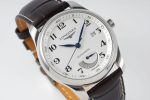 Master Power Reserve SS APSF 1:1 Best Edition White Dial on Brown Leather Strap AL602 - Image 4
