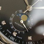 Longines Master Moonphase GF SS/SS Diamond Markers Black Textured Dial On SS Bracelet A899 - Image 6