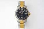 Conquest SS/YG Black Ceramic Bezel SS ZF 1:1 Best Edition Black Dial on SS/YG Bracelet A2824