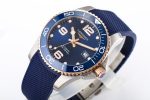 Conquest SS/YG Blue Ceramic Bezel SS ZF 1:1 Best Edition Blue Dial on Blue Rubber Strap A2824 - Image 2
