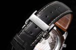 Master Moonphase Chronograph SS GSF 1:1 Best Edition White Dial on Blcak Leather Strap A7751 - Image 9