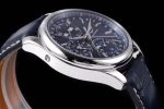 Master Moonphase Chronograph SS GSF 1:1 Best Edition Blue Dial on Black Leather Strap A7751 - Image 5