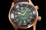 Longines Legend Diver Bronze OSF 1:1 Best Edition Green Dial on Leather Strap A2824 - Image 5