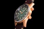 Longines Legend Diver Bronze OSF 1:1 Best Edition Green Dial on Leather Strap A2824 - Image 6