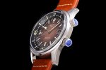 Longines Legend Diver SS OSF 1:1 Best Edition Brown Dial on Leather Strap A2824 - Image 6