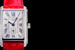 DolceVita 23mm Ladies Watch 8848F 1:1 Best Edition White Dial Diamonds Bezel on Red Leather Strap Swiss Quartz - Image 4