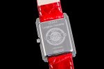 DolceVita 23mm Ladies Watch 8848F 1:1 Best Edition White Dial Diamonds Bezel on Red Leather Strap Swiss Quartz - Image 9