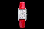 DolceVita 23mm Ladies Watch 8848F 1:1 Best Edition White Dial on Red Leather Strap Swiss Quartz