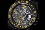 GMT DIW Carbon VSF 1:1 Best Edition Black/Yellow Black Dial on Black Nylon Strap VR3186 CHS - Image 2