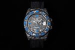 GMT DIW Carbon VSF 1:1 Best Edition Black/Blue Black Dial on Black Nylon Strap VR3186 CHS