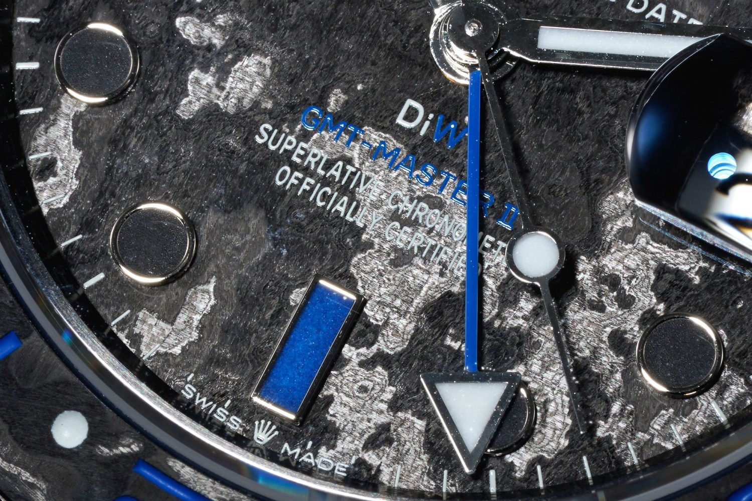 GMT DIW Carbon VSF 1:1 Best Edition Black/Blue Black Dial on Black Nylon Strap VR3186 CHS - Image 5