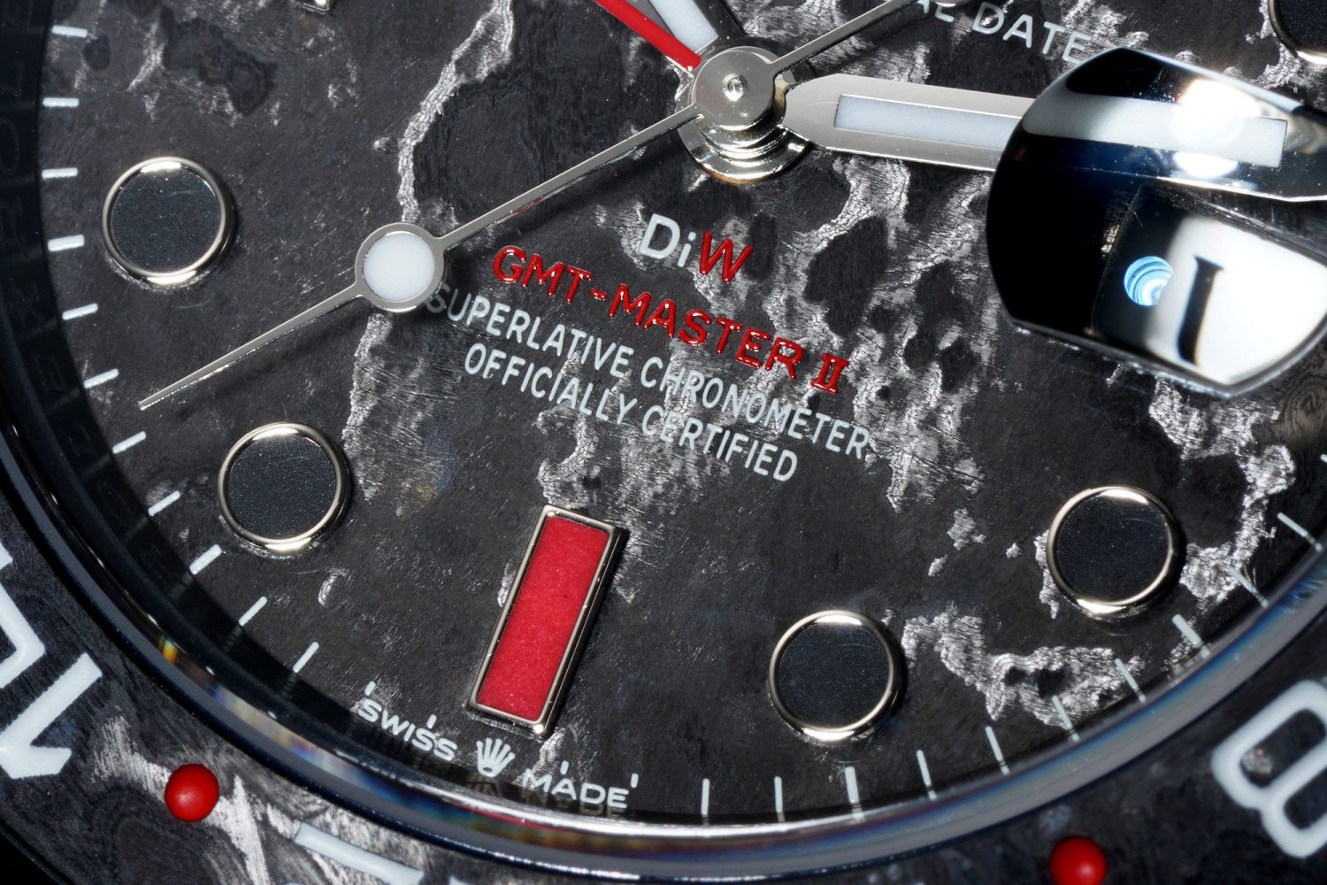 GMT DIW Carbon VSF 1:1 Best Edition Black/Red Black Dial on Black Nylon Strap VR3186 CHS - Image 4