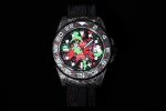 GMT DIW Carbon VSF 1:1 Best Edition Green/Red Dial on Black Nylon Strap VR3186 CHS