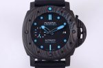PAM1616 Carbotech 47mm VSF Best Edition Black Dial Blue Markers on Rubber Strap P.9010 Clone - Image 2