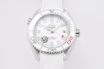Planet Ocean 39.5mm Olympic Games SS VSF 1:1 Best Edition White Dial on White Rubber Strap A8800