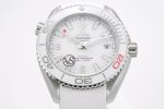 Planet Ocean 39.5mm Olympic Games SS VSF 1:1 Best Edition White Dial on White Rubber Strap A8800 - Image 4