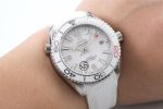 Planet Ocean 39.5mm Olympic Games SS VSF 1:1 Best Edition White Dial on White Rubber Strap A8800 - Image 9
