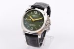 PAM1056 V GMT VSF 1:1 Best Edition Green Dial on Black Leather Strap P.9011 Super Clone - Image 3