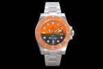 Submariner DIW Sandblasted VSF 1:1 Best Edition Orange Ceramic Bezel Orange/Black Dial on SS Bracelet VS3135