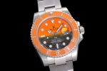 Submariner DIW Sandblasted VSF 1:1 Best Edition Orange Ceramic Bezel Orange/Black Dial on SS Bracelet VS3135 - Image 9