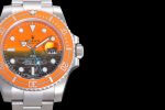 Submariner DIW Sandblasted VSF 1:1 Best Edition Orange Ceramic Bezel Orange/Black Dial on SS Bracelet VS3135 - Image 3