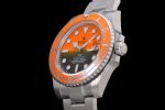 Submariner DIW Sandblasted VSF 1:1 Best Edition Orange Ceramic Bezel Orange/Black Dial on SS Bracelet VS3135 - Image 5