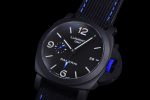 PAM1176 Ceramic Bucherer BLUE VSF 1:1 Black Dial On Blue Textile Strap P.9011 Super Clone - Image 3