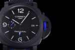 PAM1176 Ceramic Bucherer BLUE VSF 1:1 Black Dial On Blue Textile Strap P.9011 Super Clone - Image 4