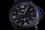 PAM1176 Ceramic Bucherer BLUE VSF 1:1 Black Dial On Blue Textile Strap P.9011 Super Clone - Image 5