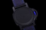 PAM1176 Ceramic Bucherer BLUE VSF 1:1 Black Dial On Blue Textile Strap P.9011 Super Clone - Image 9