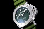 PAM1055 Luminor Submersible 42mm Verde Militare VSF 1:1 Best Edition on Green Rubber Strap P.900 Clone - Image 2