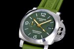PAM1056 V GMT VSF 1:1 Best Edition Green Dial on Green Rubber Strap P.9011 Super Clone - Image 3