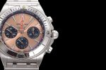 Chronomat B01 42mm SS TF 1:1 Best Edition Pink Dial on SS Bracelet A7750 - Image 4