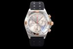Chronomat B01 42mm SS/RG TF 1:1 Best Edition Silver Dial on Black Rubber Strap A7750
