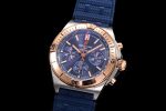 Chronomat B01 42mm SS/RG TF 1:1 Best Edition Blue Dial on Blue Rubber Strap A7750 - Image 3