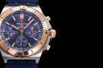 Chronomat B01 42mm SS/RG TF 1:1 Best Edition Blue Dial on Blue Rubber Strap A7750 - Image 4