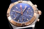 Chronomat B01 42mm SS/RG TF 1:1 Best Edition Blue Dial on Blue Rubber Strap A7750 - Image 5