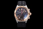 Chronomat B01 42mm SS/RG TF 1:1 Best Edition Brown Dial on Black Rubber Strap A7750