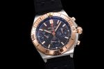 Chronomat B01 42mm SS/RG TF 1:1 Best Edition Brown Dial on Black Rubber Strap A7750 - Image 2