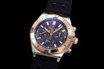 Chronomat B01 42mm SS/RG TF 1:1 Best Edition Brown Dial on Black Rubber Strap A7750 - Image 3