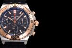 Chronomat B01 42mm SS/RG TF 1:1 Best Edition Brown Dial on Black Rubber Strap A7750 - Image 4