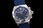 Chronomat B01 42mm SS TF 1:1 Best Edition Blue Dial on Blue Rubber Strap A7750 - Image 2