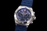 Chronomat B01 42mm SS TF 1:1 Best Edition Blue Dial on Blue Rubber Strap A7750 - Image 3