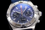 Chronomat B01 42mm SS TF 1:1 Best Edition Blue Dial on Blue Rubber Strap A7750 - Image 5