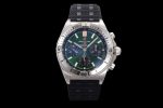 Chronomat B01 42mm SS TF 1:1 Best Edition Green Dial on Black Rubber Strap A7750