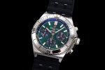 Chronomat B01 42mm SS TF 1:1 Best Edition Green Dial on Black Rubber Strap A7750 - Image 3