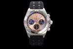 Chronomat B01 42mm SS TF 1:1 Best Edition Brown Dial on Black Rubber Strap A7750
