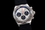 Chronomat B01 42mm SS TF 1:1 Best Edition Silver Dial on Black Rubber Strap A7750 - Image 2