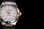 Constellation Black Ceramic SS/RG SBF 1:1 Best Edition White Dial on Black Gummy Strap A8900 Super Clone - Image 4