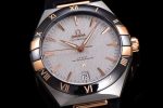 Constellation Black Ceramic SS/RG SBF 1:1 Best Edition White Dial on Black Gummy Strap A8900 Super Clone - Image 5